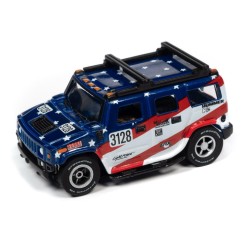 1/64 2005 HUMMER H2 NO.3128 AMERICAN FLAG ELECTRIC SLOT CAR AWSC380B-2 1/64 2005 HUMMER H2 NO.3128 AMERICAN FLAG ELECTRIC SLOT CAR AWSC380B-2