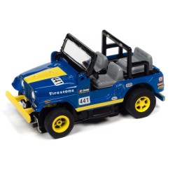 1/64 1979 JEEP CJ-7 NO.441 BLUE FIRESTONE ELECTRIC SLOT CAR AWSC380B-3