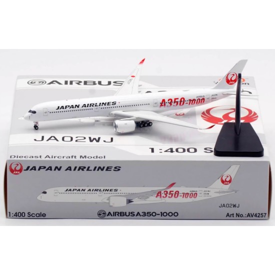 1/400 JA02WJ JAPAN AIRLINES AIRBUS A350-1041 DETACHABLE GEAR AV4257
