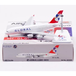 1/400 9H-GLOBL GLOBAL AIRLINES AIRBUS A380-841 DETACHABLE GEAR AV4285