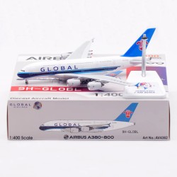 1/400 9H-GLOBL GLOBAL AIRLINES A380-841 WITH METAL STAND DETACHABLE GEAR AV4362