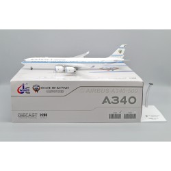 1/200 KUWAIT GOVERNMENT AIRBUS A340-500 REG: 9K-GBA WITH STAND XX20226
