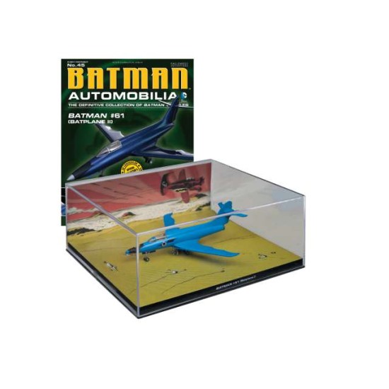 1/43 BATMAN BATMOBILE BATMAN NO.61 BATPLANE II, BLUE (CRACKED CASES)