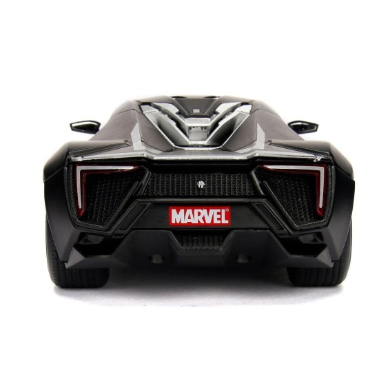1/24 LYKAN HYPERSPORT BLACK PANTHER WITH FIGURE MARVEL AVENGERS 99723