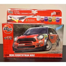 AIRFIX 1/32 HANGING GIFT SET MINI COUNTRYMAN WRC (PLASTIC KIT) A55304A -TORN BOX