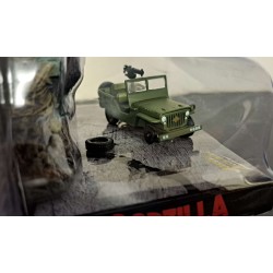 JOHNNY LIGHTNING 1/64 GODZILLA FACADE WITH WILLYS JEEP JLDR008 - BROKEN WHEEL JOHNNY LIGHTNING 1/64 GODZILLA FACADE WITH WILLYS JEEP JLDR008 - BROKEN WHEEL