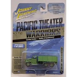 JOHNNY LIGHTNING 1/87 WWII GMC CCKW 6X6 BATTLE OF GUADALCANAL JLML007 - CREASED