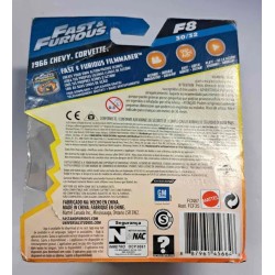 MATTEL FAST & FURIOUS F8 1966 CHEVY CORVETTE 30/32 FCN87 - DAMAGED PACKAGING MATTEL FAST & FURIOUS F8 1966 CHEVY CORVETTE 30/32 FCN87 - DAMAGED PACKAGING