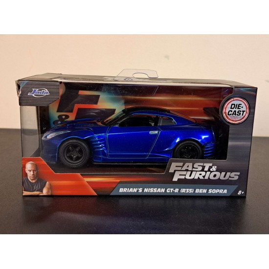 JADA 1/32 BRIANS NISSAN GT-R (R35) BEN SOPRA FAST AND FURIOUS 98270 - TORN BOX JADA 1/32 BRIANS NISSAN GT-R (R35) BEN SOPRA FAST AND FURIOUS 98270 - TORN BOX