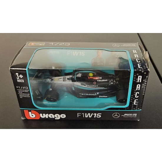 BURAGO 1/43 MERCEDES AMG W15 F1 2024 LEWIS HAMILTON 38176 - TORN BOX