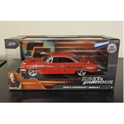 JADA 1/24 DOMS CHEVROLET IMPALA FAST AND FURIOUS RED 98426 - MODEL DEFECT
