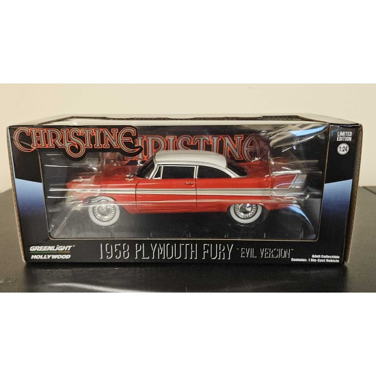 GREENLIGHT 1/24 1958 PLYMOUTH FURY CHRISTINE (EVIL VERSION) 84082 -PAINT DAMAGE GREENLIGHT 1/24 1958 PLYMOUTH FURY CHRISTINE (EVIL VERSION) 84082 -PAINT DAMAGE