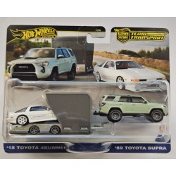 HOT WHEELS TEAM TRANSPORT '18 TOYOTA 4RUNNER '89 TOYOTA SUPRA #72 HRV37 - SPLIT