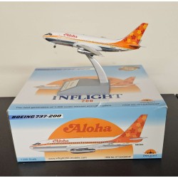INFLIGHT 1/200 ALOHA AIRLINES 737-200 N823AL POLISHED IF732AQ0924P - TORN BOX