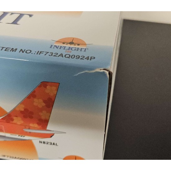 INFLIGHT 1/200 ALOHA AIRLINES 737-200 N823AL POLISHED IF732AQ0924P - TORN BOX