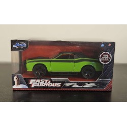 JADA 1/32 2008 DODGE CHALLENGER OFF ROAD GREEN FAST AND FURIOUS 97140 BOX DAMAGE