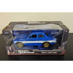 JADA 1/24 FORD ESCORT MKI RS2000 FAST AND FURIOUS BLUE/WHITE - BOX WINDOW SPLIT