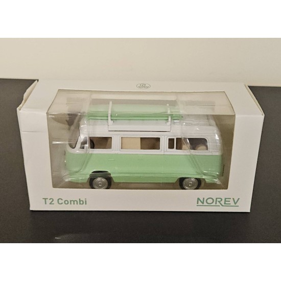 NOREV 1/43 1993 VW COMBI T2B CAMPER VAN GREEN 841103 - BOX DAMAGE