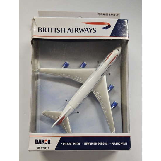 BRITISH AIRWAYS BOEING 747-400 TOY DIECAST AIRLINER RT6004 - BOX DAMAGE