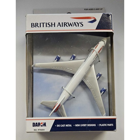 BRITISH AIRWAYS BOEING 747-400 TOY DIECAST AIRLINER RT6004 - MISSING STAND