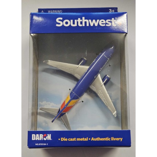 DARON SOUTHWEST AIRLINES DIECAST PLANE RT8184-1 - STICKER ON BOX
