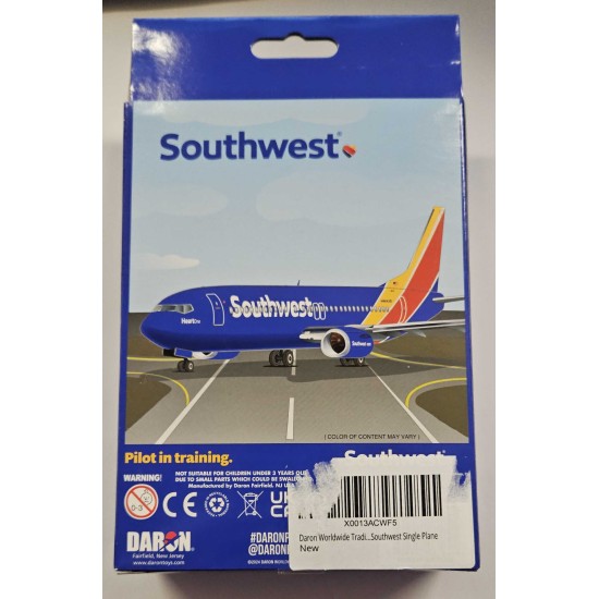 DARON SOUTHWEST AIRLINES DIECAST PLANE RT8184-1 - STICKER ON BOX