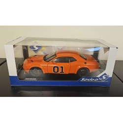SOLIDO 1/18 DODGE CHALLENGER R/T SCAT PACK WIDEBODY ORANGE 2023 S1805713 DAMAGED