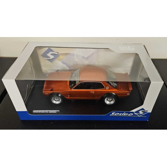 SOLIDO 1/18 NISSAN SKYLINE HAKOSUKA SOLIDO WORKS ORANGE 1970 S1813003 - TORN BOX