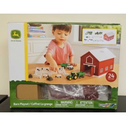 BRITAINS FARM 1/64 JOHN DEERE 24PC PLAYSET WITH RED BARN 47333 - MISSING PIECE