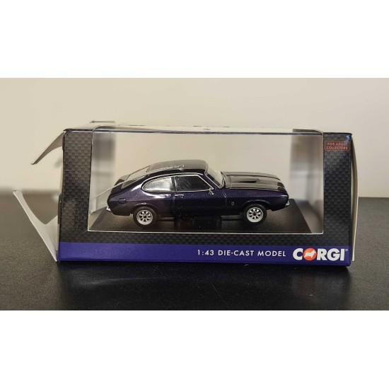 CORGI VANGUARDS 1/43 FORD CAPRI MK2 1.6 GT, PURPLE VELVET VA15407 - CRACKED CASE CORGI VANGUARDS 1/43 FORD CAPRI MK2 1.6 GT, PURPLE VELVET VA15407 - CRACKED CASE