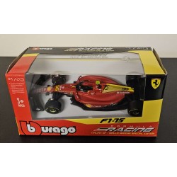 BURAGO 1/43 FERRARI SF-75 NO.55 2022 SAINZ MONZA LIVERY 36832 - BOX CREASED