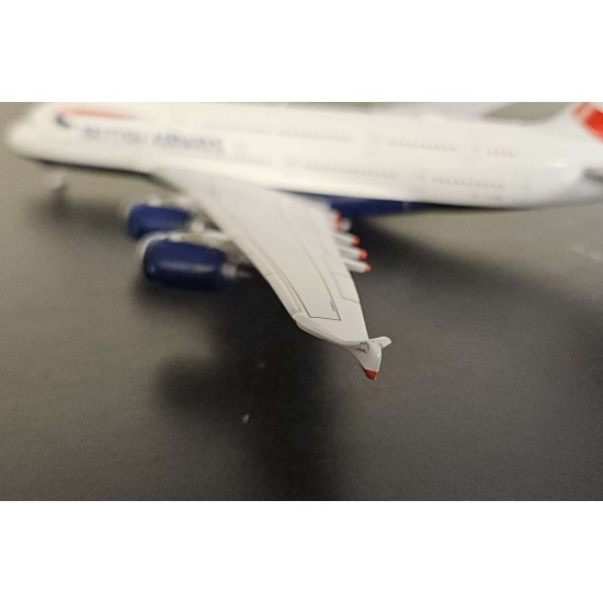 GEMINI JETS 1/400 BRITISH AIRWAYS A380 G-XLED GJBAW1932 - WING TIP DAMAGED GEMINI JETS 1/400 BRITISH AIRWAYS A380 G-XLED GJBAW1932 - WING TIP DAMAGED