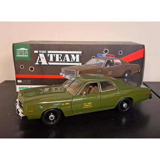 GREENLIGHT 1/18 THE A-TEAM 1977 PLYMOUTH FURY U.S. ARMY POLICE 19053 -NO LIGHTS GREENLIGHT 1/18 THE A-TEAM 1977 PLYMOUTH FURY U.S. ARMY POLICE 19053 -NO LIGHTS