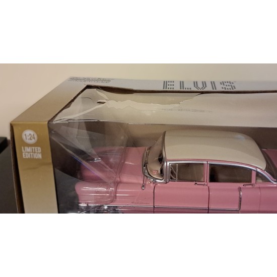 GREENLIGHT 1/24 1955 CADILLAC FLEETWOOD PINK ELVIS PRESLEY 84092 - BOX DAMAGE GREENLIGHT 1/24 1955 CADILLAC FLEETWOOD PINK ELVIS PRESLEY 84092 - BOX DAMAGE