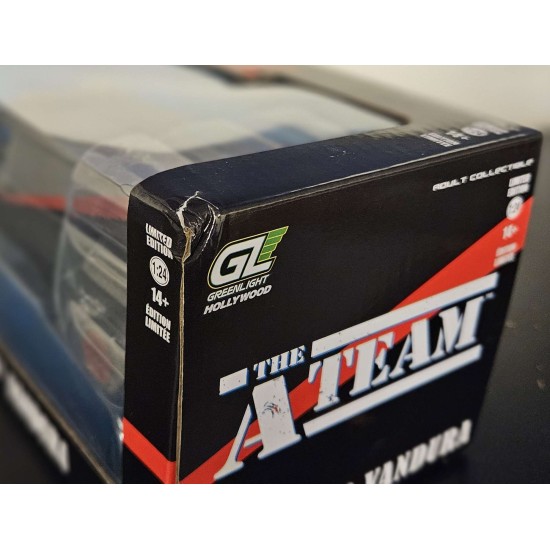 GREENLIGHT 1/24 THE A-TEAM 1983 GMC VANDURA WEATHERED 84112 - BOX DAMAGE GREENLIGHT 1/24 THE A-TEAM 1983 GMC VANDURA WEATHERED 84112 - BOX DAMAGE