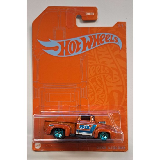 HOT WHEELS DECO BLUE AND SATIN SERIES CUSTOM '56 FORD TRUCK 2/5 GRR37 - SPLIT HOT WHEELS DECO BLUE AND SATIN SERIES CUSTOM '56 FORD TRUCK 2/5 GRR37 - SPLIT