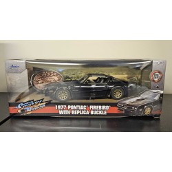 JADA 1/24 PONTIAC FIREBIRD SMOKEY AND THE BANDIT + BELT BUCKLE 30998 BOX DAMAGE