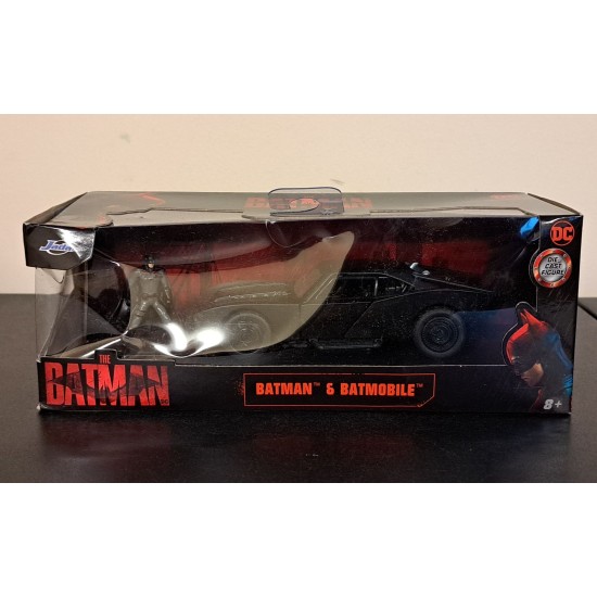 JADA 1/32 THE BATMAN BATMOBILE WITH DIECAST FIGURE 32042 - BOX DAMAGE JADA 1/32 THE BATMAN BATMOBILE WITH DIECAST FIGURE 32042 - BOX DAMAGE