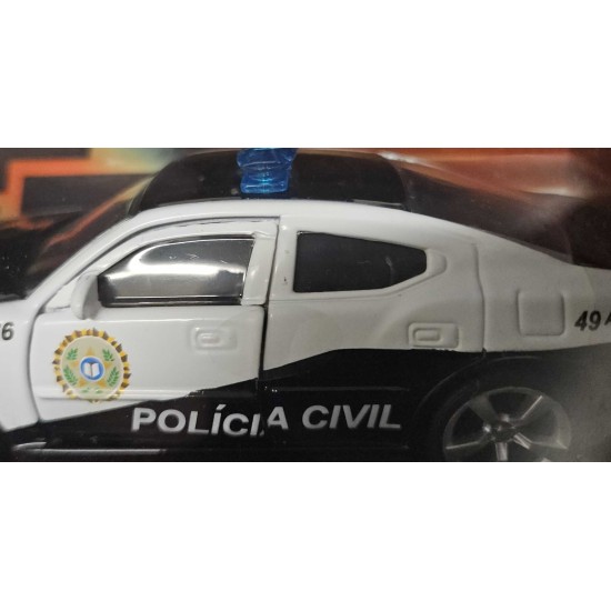 JADA 1/32 FAST AND FURIOUS 2006 DODGE CHARGER POLICE CAR 33666 - POOR PAINT JOB