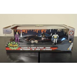 JADA 1/24 1966 BATMAN BATMOBILE WITH FIGURES DC COMICS 33737 - BOX SPLIT
