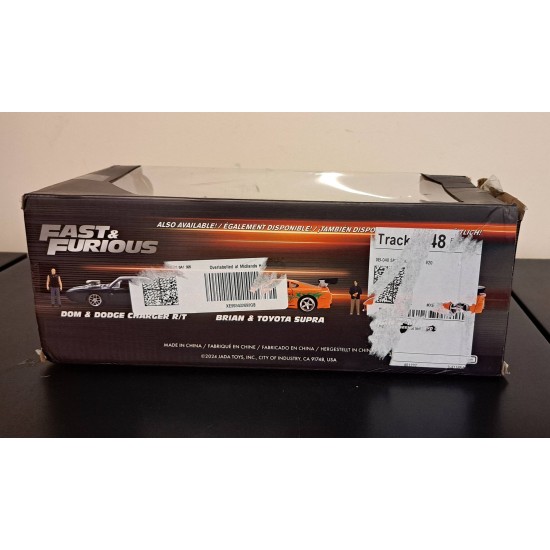 JADA 1/24 FAST AND FURIOUS DOM'S DODGE CHARGER R/T WITH FIGURE 35907 BOX DAMAGE JADA 1/24 FAST AND FURIOUS DOM'S DODGE CHARGER R/T WITH FIGURE 35907 BOX DAMAGE