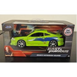 JADA 1/32 BRIANS MITSUBISHI ECLIPSE FAST AND FURIOUS GREEN 97609 - BOX CREASED