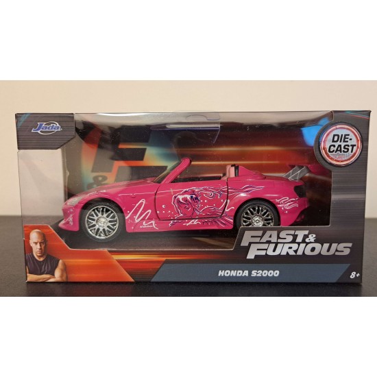 JADA 1/32 1995 SUKIS HONDA S2000 FAST AND FURIOUS PINK 97610 - PAINT CHIPPED