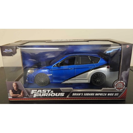 1/24 SUBARU IMPREZA STI FAST AND FURIOUS BLUE AND SILVER 99514 - SPLIT 1/24 SUBARU IMPREZA STI FAST AND FURIOUS BLUE AND SILVER 99514 - SPLIT