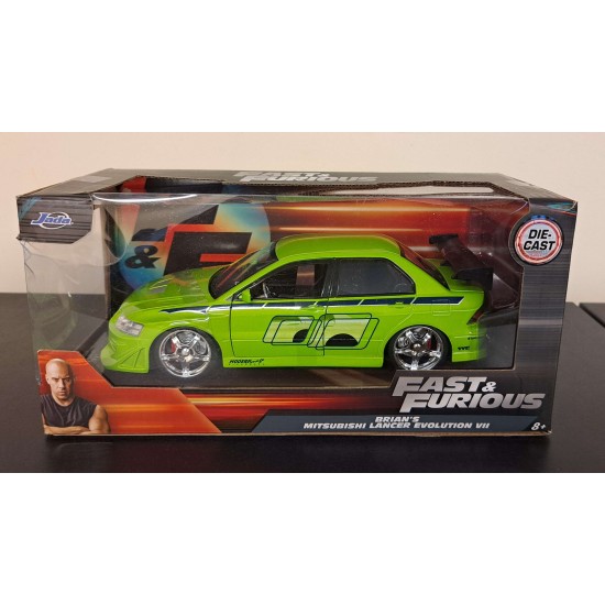 JADA 1/24 MITSUBISHI LANCER EVO VII FAST AND FURIOUS 99788 BOX WINDOW DAMAGED
