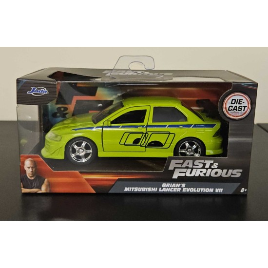 JADA 1/32 MITSUBISHI LANCER EVO VII GREEN FAST AND FURIOUS 99789 - BOX DAMAGE