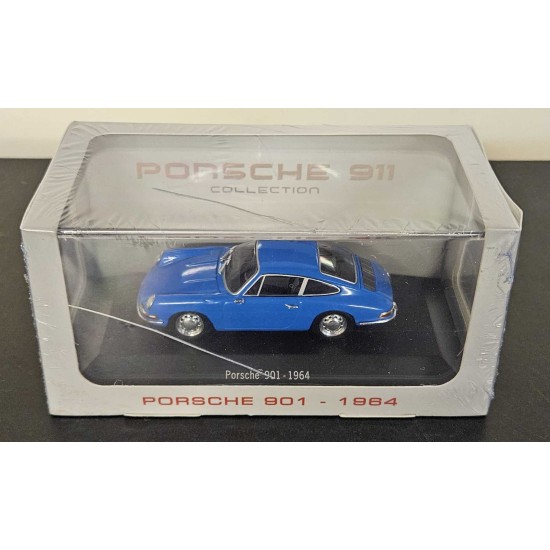 ATLAS 1/43 PORSCHE 901 1964 BLUE 'THE FIRST 911' 7114001 - CRACKED CASE 
