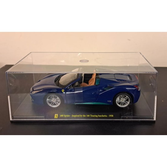 1/24 FERRARI 488 SPIDER BLUE INSPIRED BY 1950 166 TOURING SUPERCAR -SCUFFED CASE 1/24 FERRARI 488 SPIDER BLUE INSPIRED BY 1950 166 TOURING SUPERCAR -SCUFFED CASE