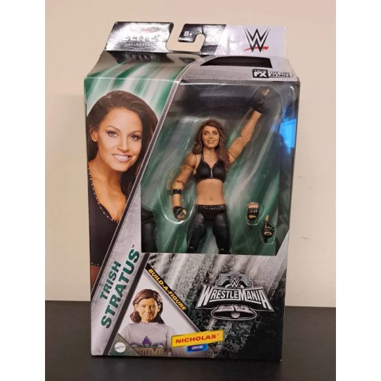 MATTEL WWE WRESTLEMANIA ELITE TRISH STRATUS BUILD-A-FIGURE HVJ11 BOX DAMAGE MATTEL WWE WRESTLEMANIA ELITE TRISH STRATUS BUILD-A-FIGURE HVJ11 BOX DAMAGE
