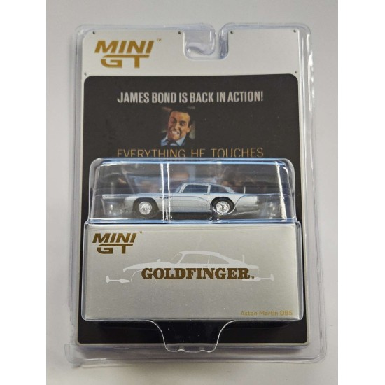MINI GT 1/64 ASTON MARTIN DB5 RHD GOLDFINGER ENGLISH MGT00900-007E SPLIT BLISTER